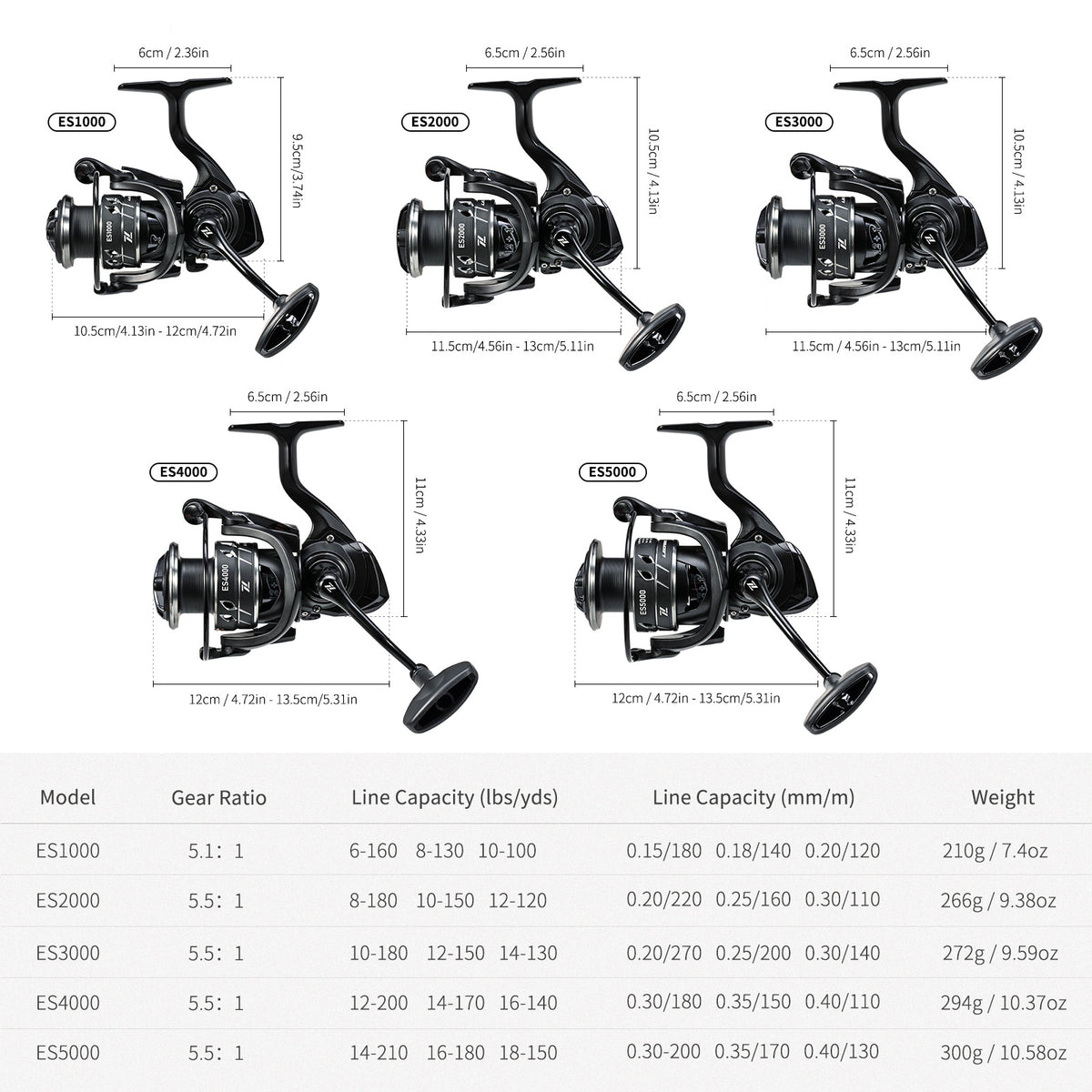 Saltwater/Freshwater Spinning Fishing Reel