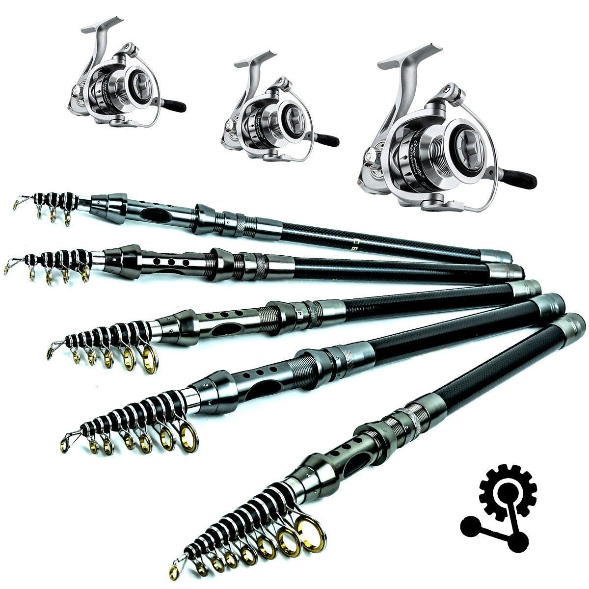 Telescopic Spinning Fishing Rod and Reel Combo