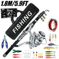 Telescopic Spinning Fishing Rod and Reel Combo
