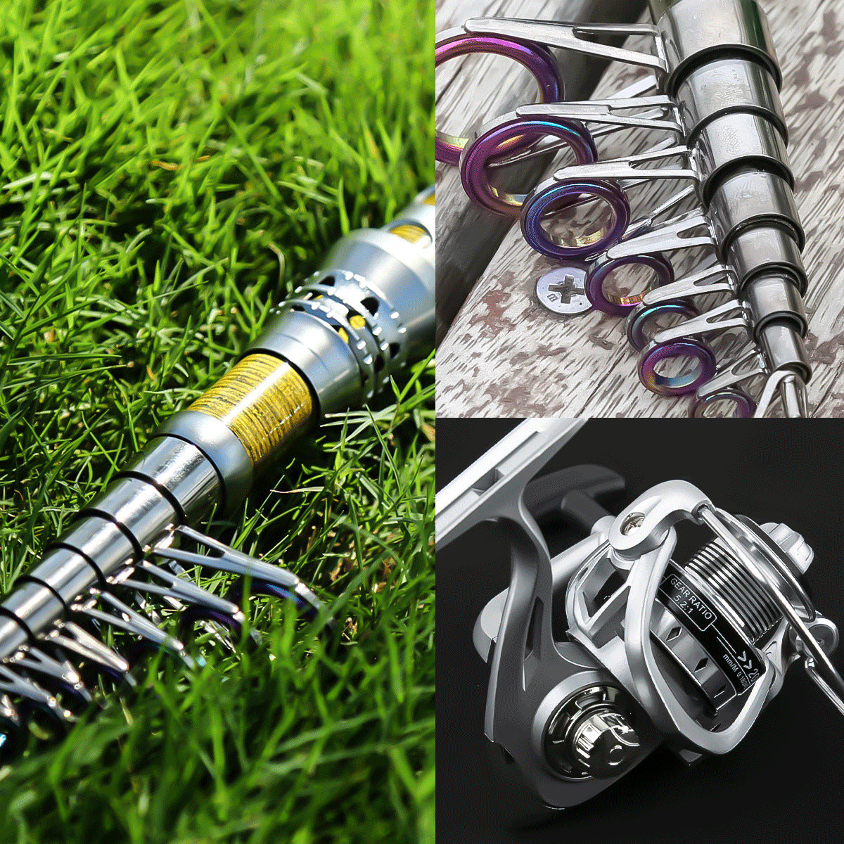 Telescopic Spinning Fishing Rod and Reel Combo