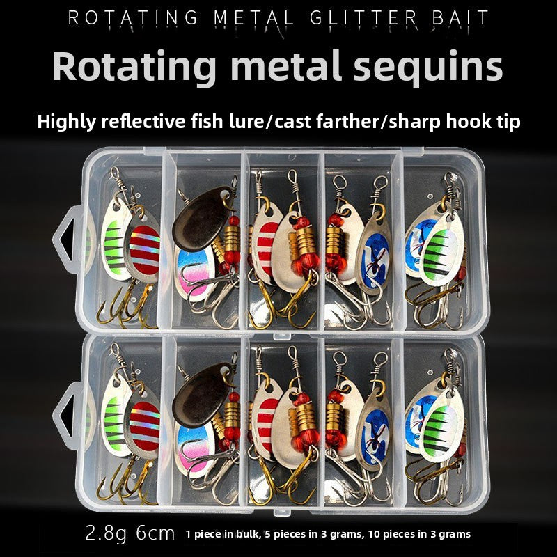 Hand-Cranked Metal Spinner Fishing Lure